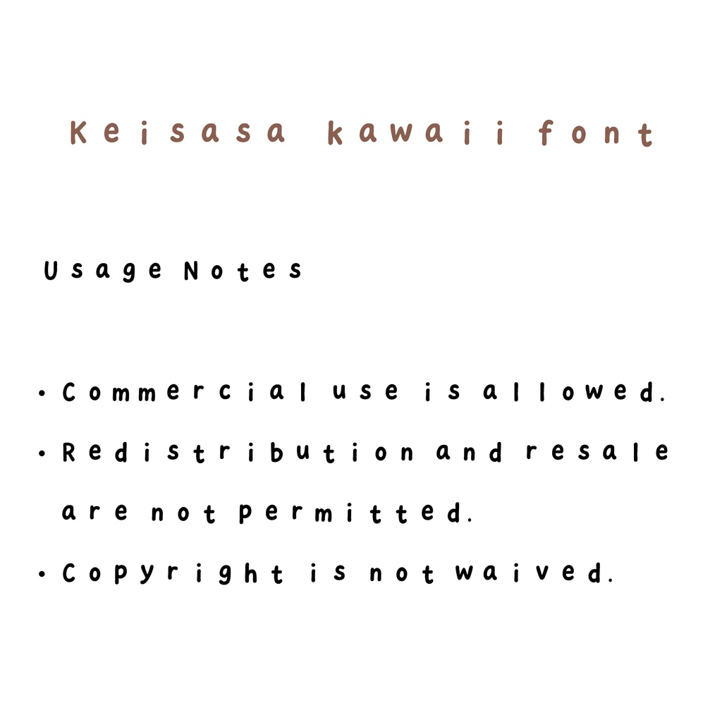 【商用可】Keisasa kawaii font|ゆるふわ・キュート系丸ゴシックフォント