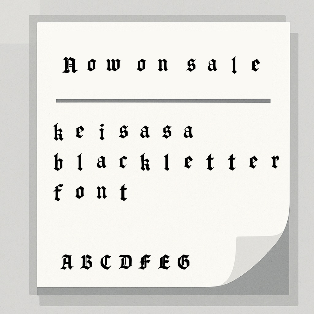 【商用可】keisasa blackletter font｜中世系手描きゴシックフォント