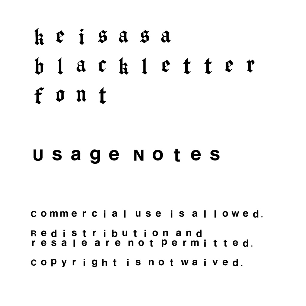 【商用可】keisasa blackletter font|中世系手描きゴシックフォント