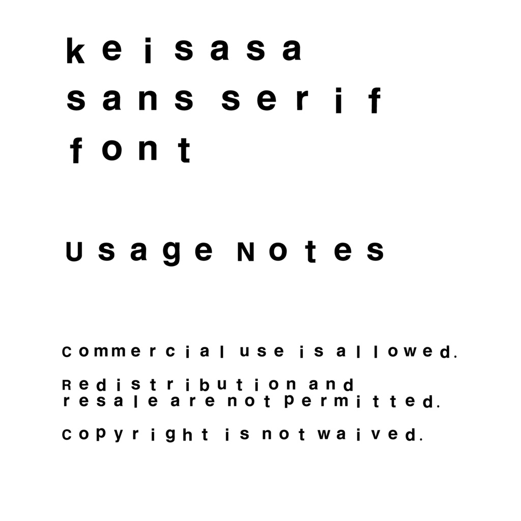 【商用可】keisasa_sans_serif_font︱ モダン系サンセリフフォント