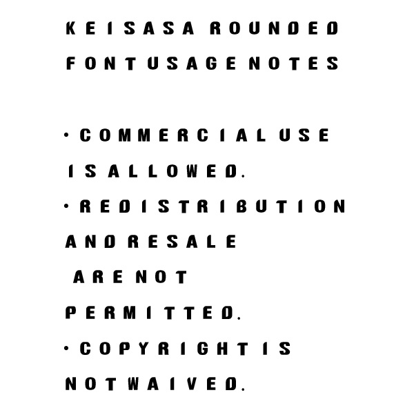 【商用可】Keisasa Rounded Font︱ 片角だけまるい、遊び心あるサンセリフ