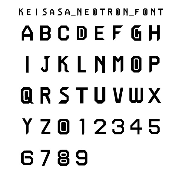 【商用可】Keisasa Neotron Font︱ メカニカルな印象を持つ近未来フォント