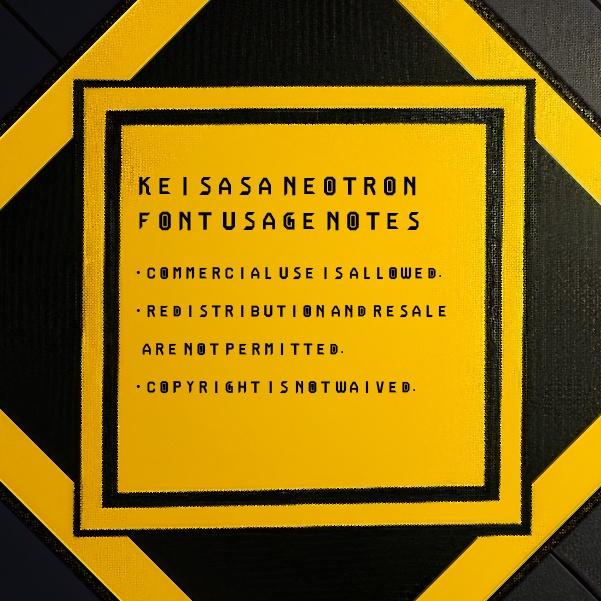 【商用可】Keisasa Neotron Font︱ メカニカルな印象を持つ近未来フォント