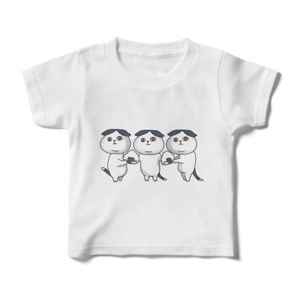 【キッズ】おにぎり猫Tシャツ