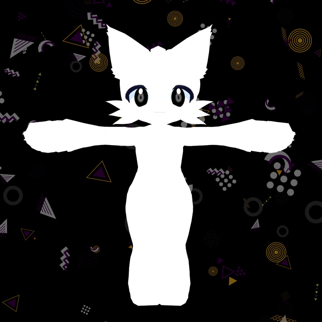 【素体無料配布】塗るだけでそれっぽくなるケモノ素体【Vroidファイル】