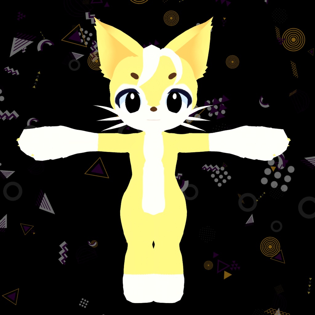 【素体無料配布】塗るだけでそれっぽくなるケモノ素体【Vroidファイル】