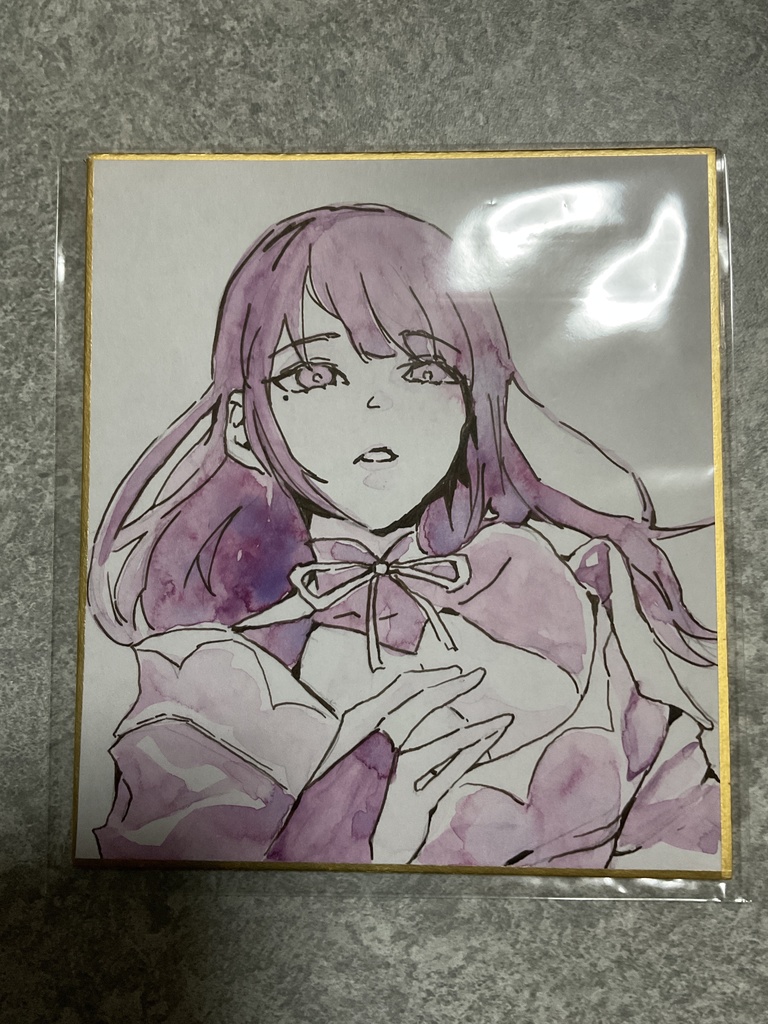 手書きミニ色紙　雷電将軍