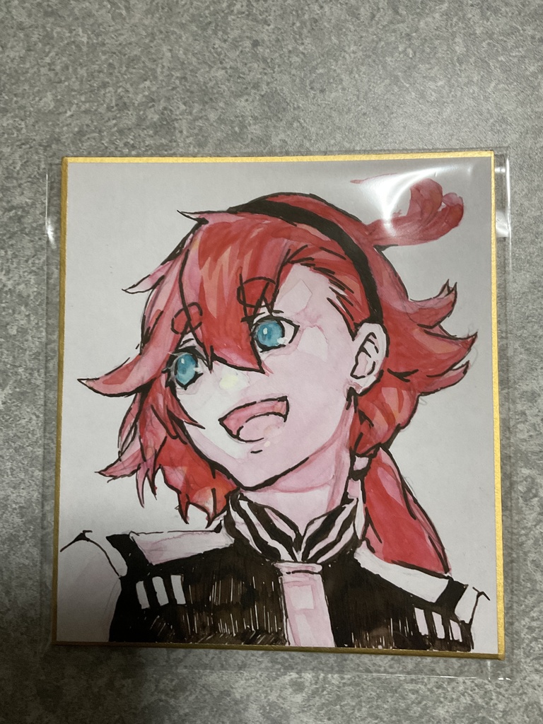 手書きミニ色紙　スレッタ