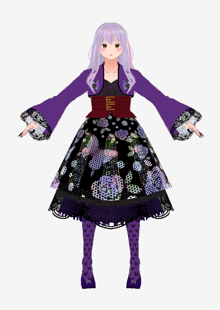 薔薇と蝶のドレス