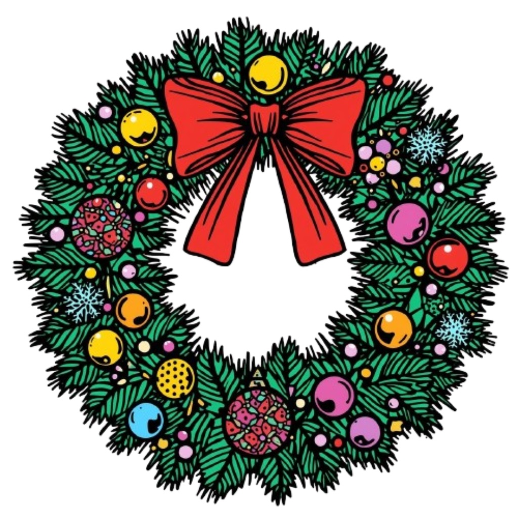 【ポップアート・クリスマスクリップアート10点セット/PNG形式】