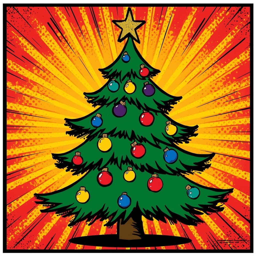 【ポップアート・クリスマスクリップアート10点セット/PNG形式】