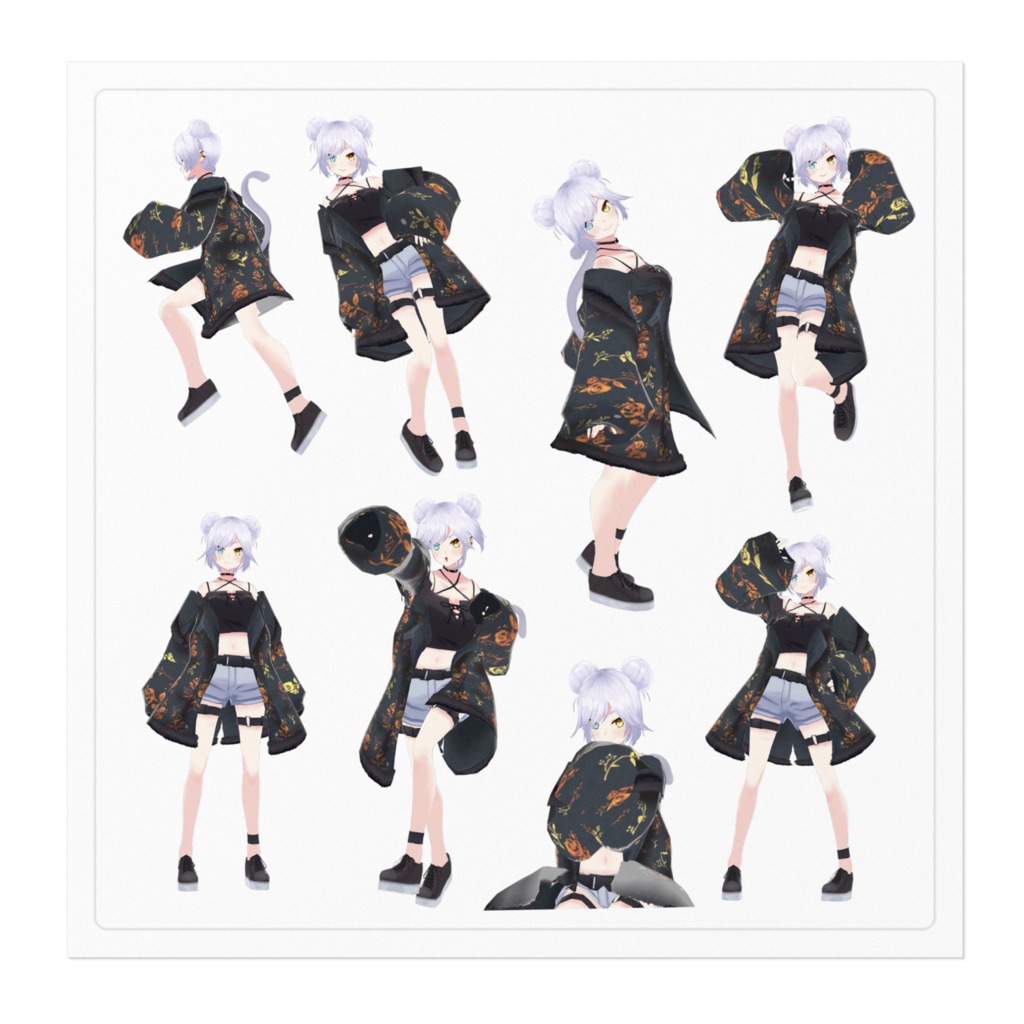 白鐘シロン3Dお披露目記念グッズ!ステッカーシール!