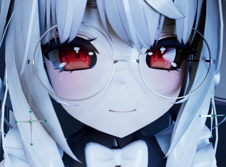 【VRC】丸眼鏡 Ver5 - 十字架付き