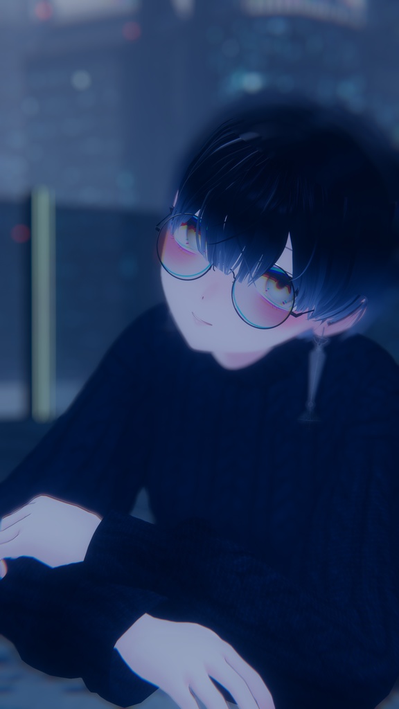 【無料】リアルレンズ丸メガネ【MA対応】