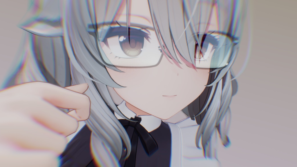 3Dモデル「黒縁眼鏡」カラバリ有り サングラス付き