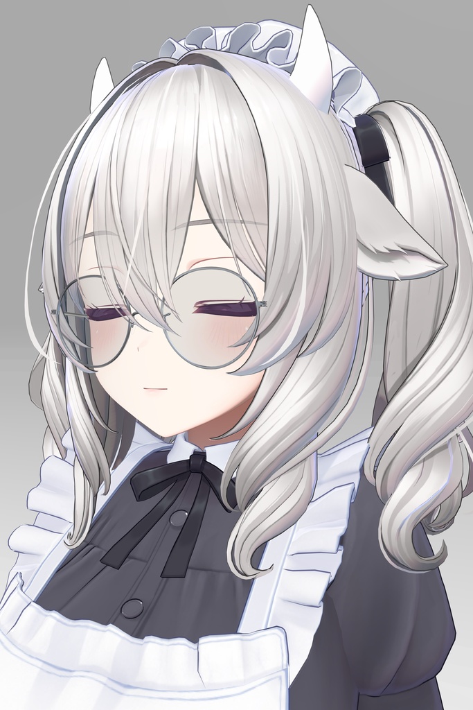 【3Dモデル】丸メタルメガネ【無料】