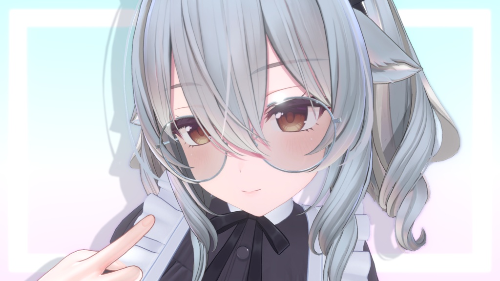 【3Dモデル】丸メタルメガネ【無料】