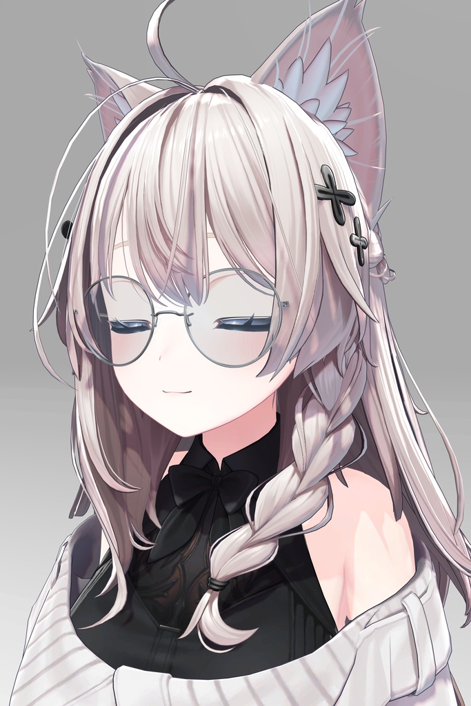 【3Dモデル】丸メタルメガネ【無料】
