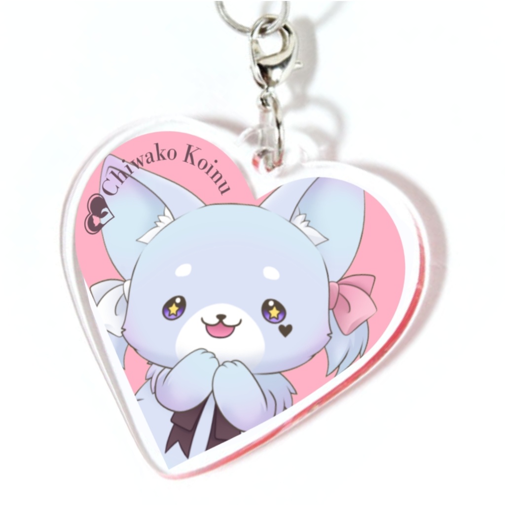 けもちわハートチャーム&ハート缶バッジ