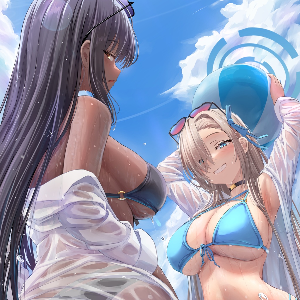 ブルアカ 水着アスナ・カリン ポストカード