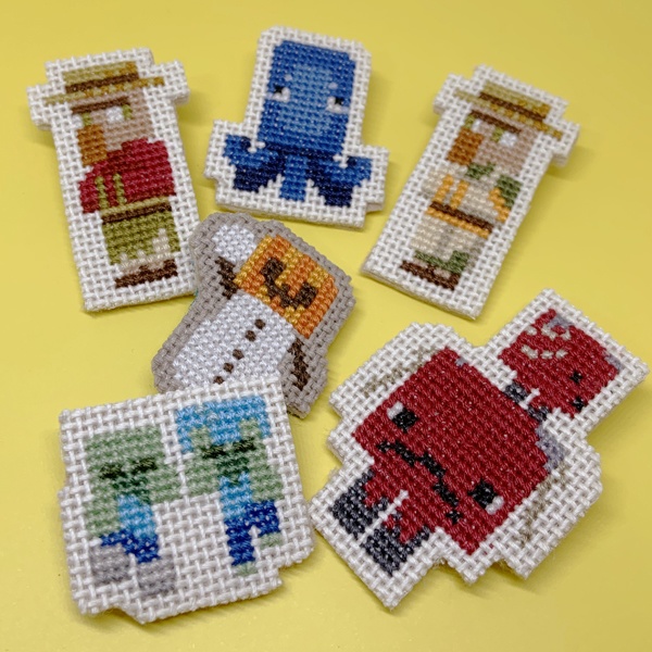 マイクラ クロスステッチブローチb 雑貨舗紗ノ紗 Web支店 Booth