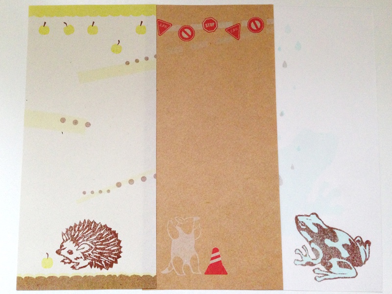 どうぶつはんこ一筆箋