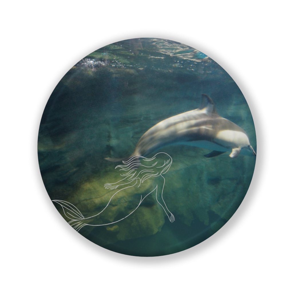 海を駆ける夢|缶バッジ(line & light)