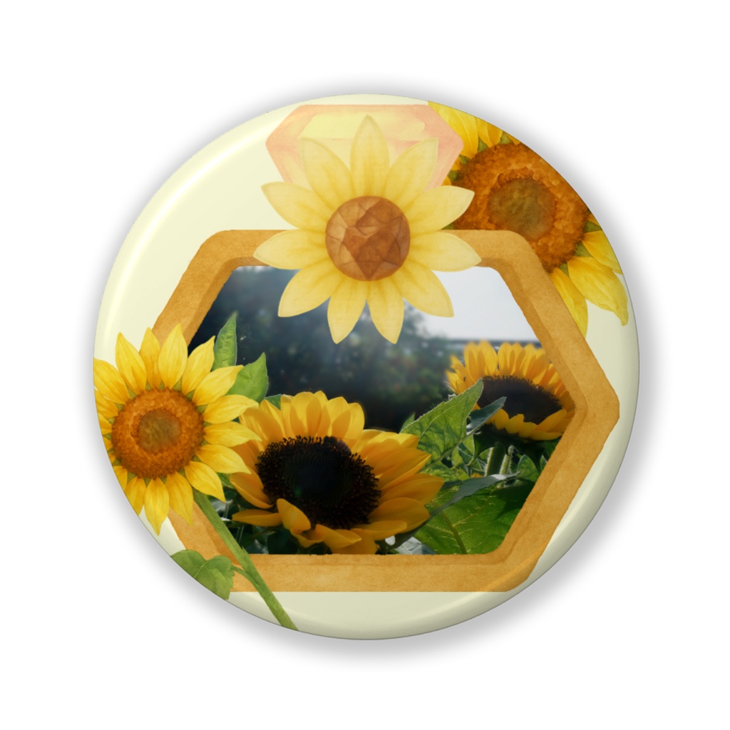 Sunflower Perfume|缶バッジ(line & light)