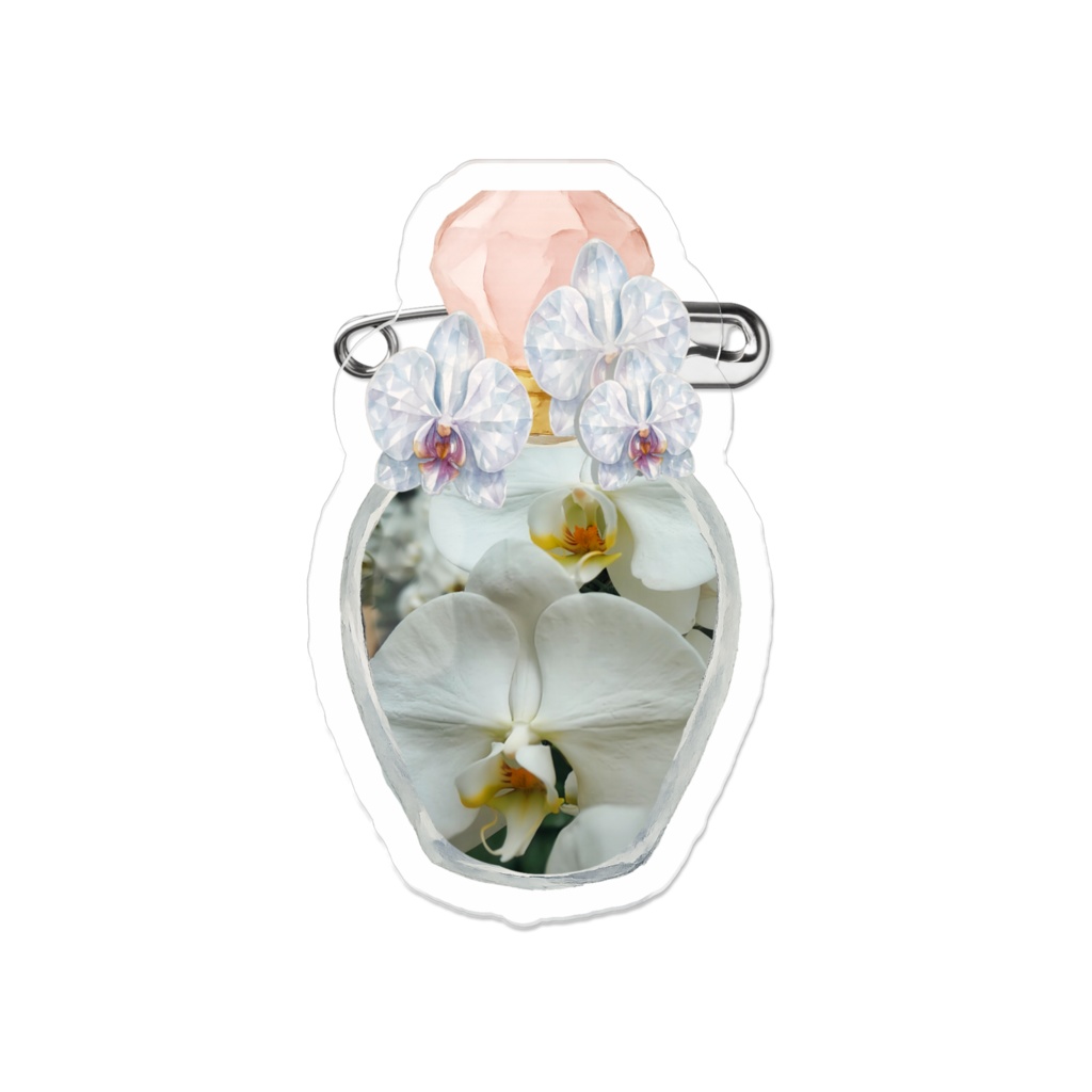 phalaenopsis pefum｜アクリルバッジ（line & light）