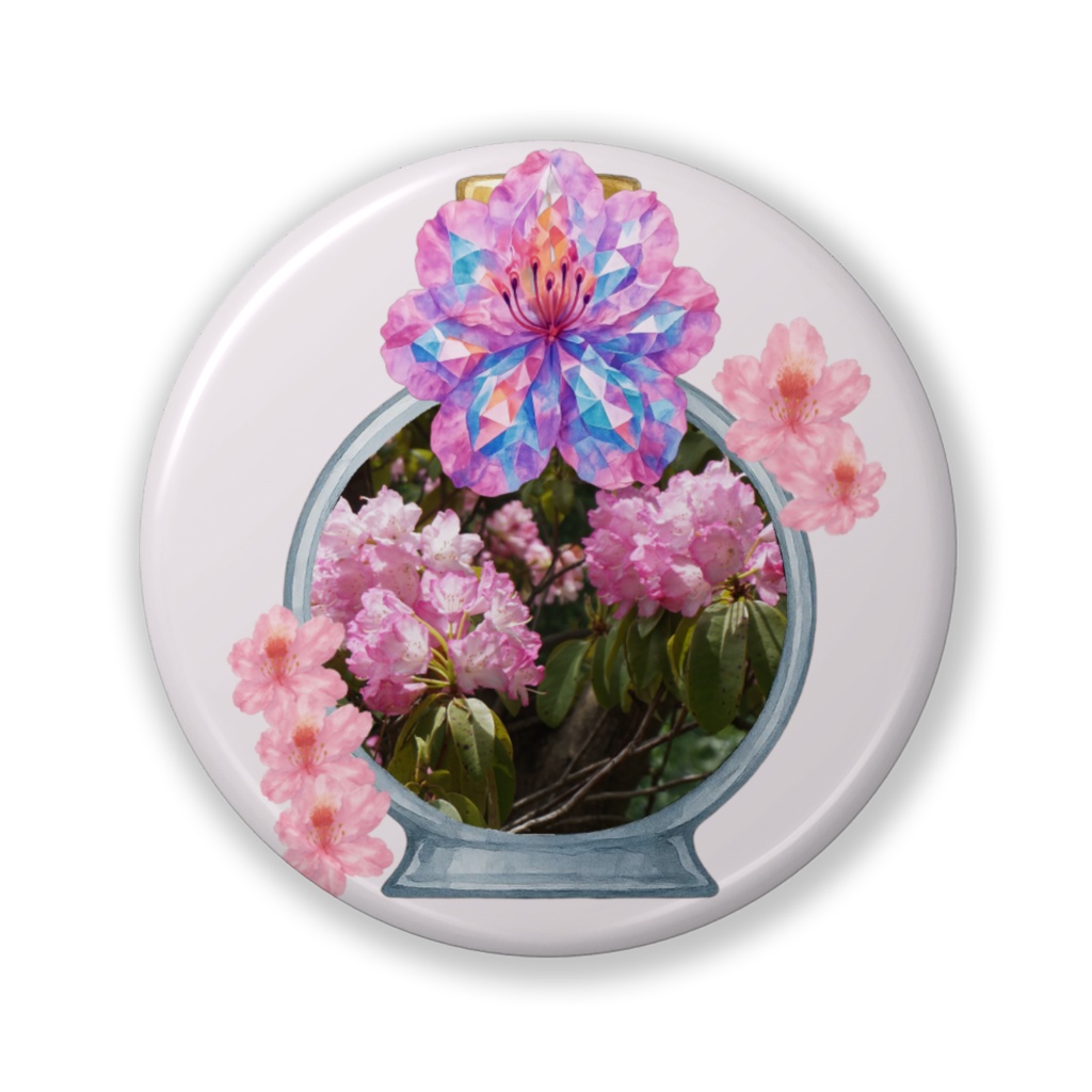 Rhododendron Pefum|缶バッジ(line & light)