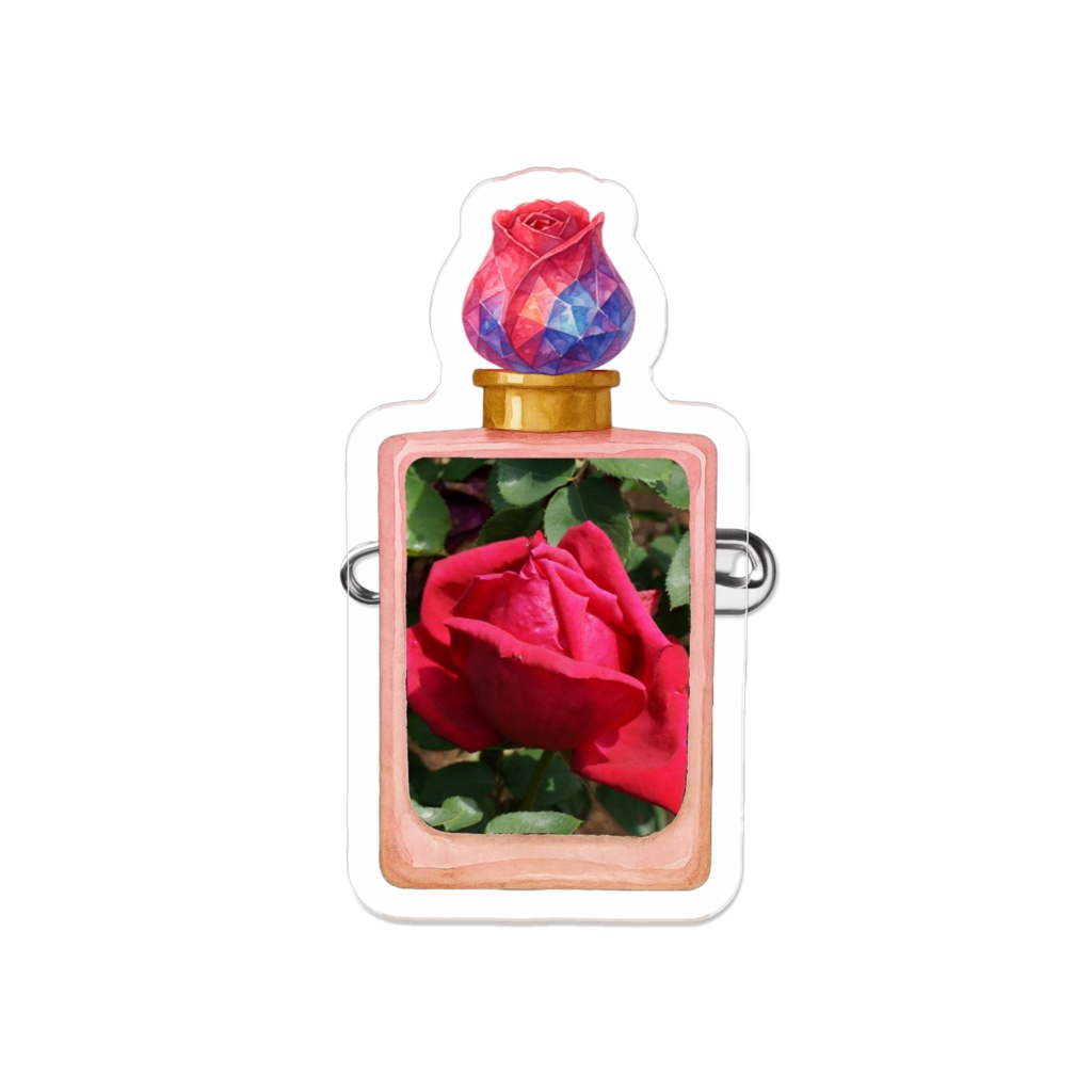 Rose bud｜アクリルバッジ（line & light）