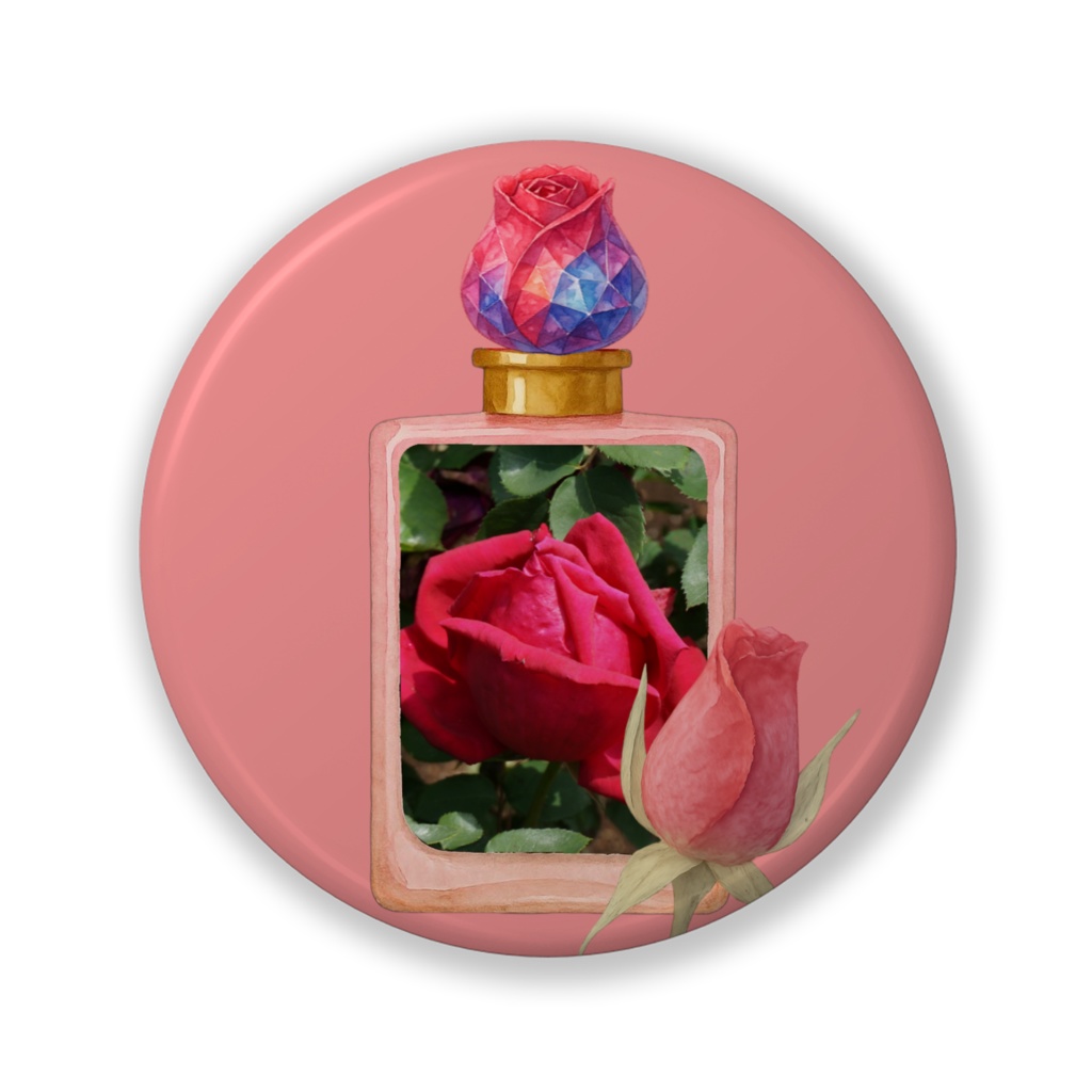 Rose bud|缶バッジ(line & light)