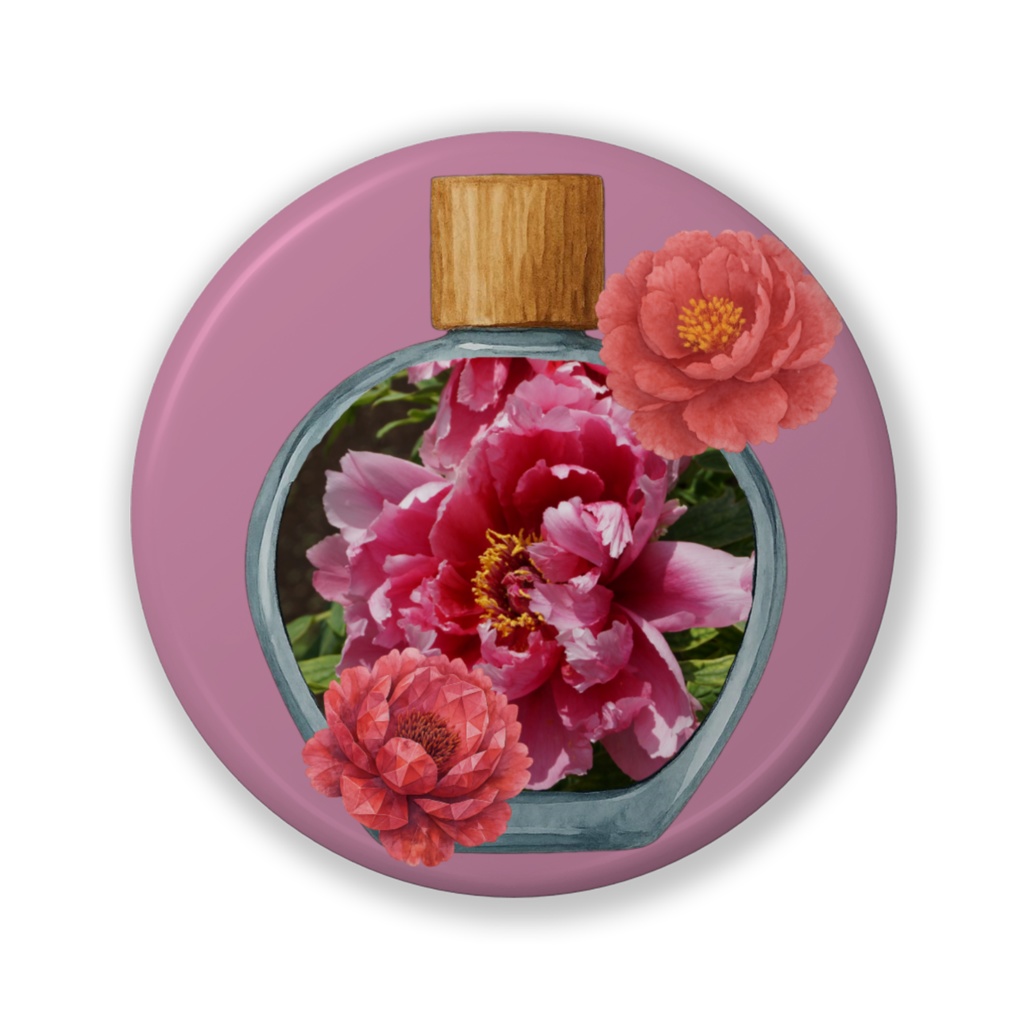 Peony Perfume｜缶バッジ（line & light）