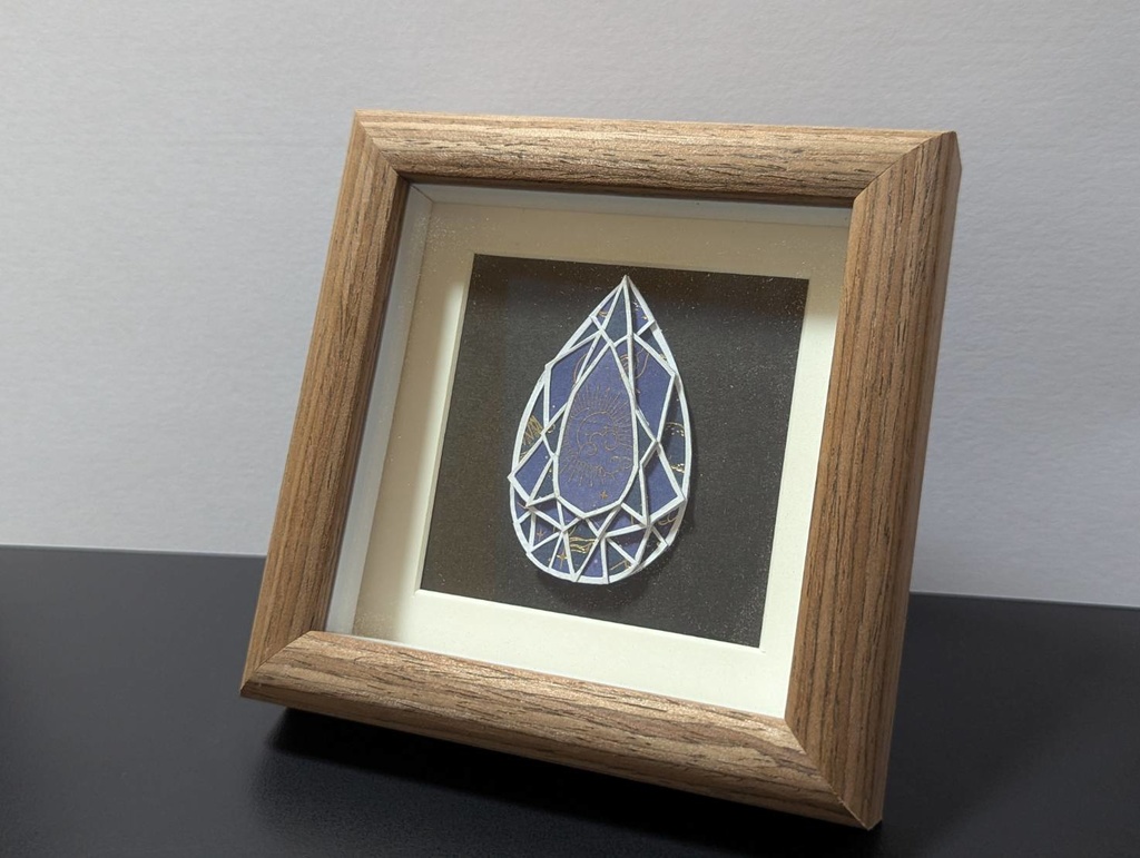 Paper Jewelry -pear shape-（Navy Sun）