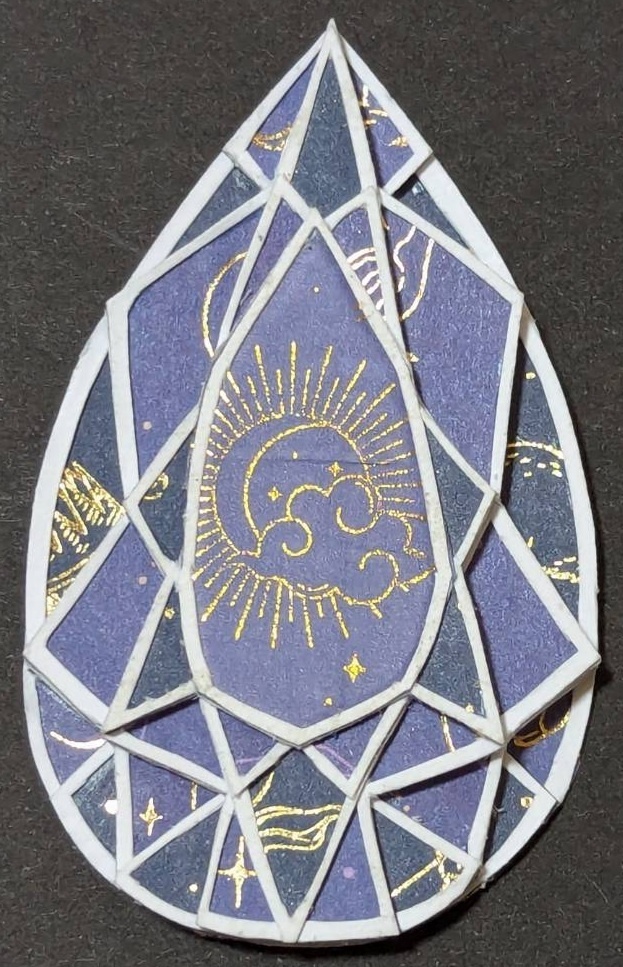 Paper Jewelry -pear shape-(Navy Sun)