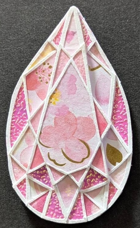 Paper Jewelry -pear shape-(Pink Cherryblossom)