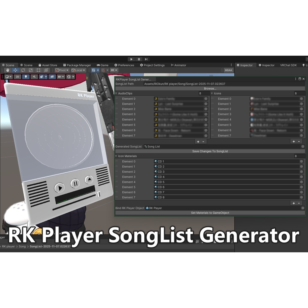 RK Player Song List Generator