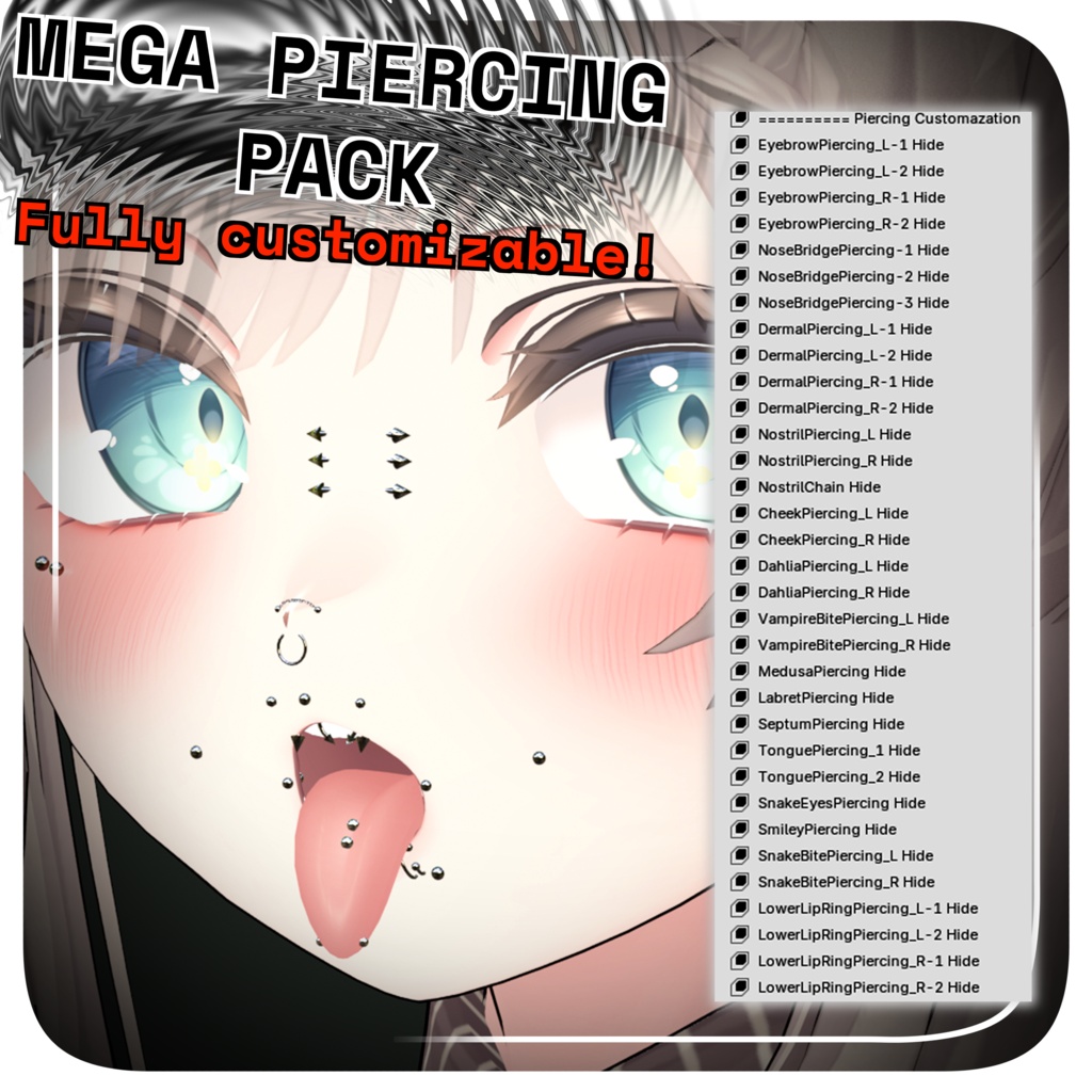 MEGA PIERCING PACK! For Manuka メガピアスパック!マヌカ用
