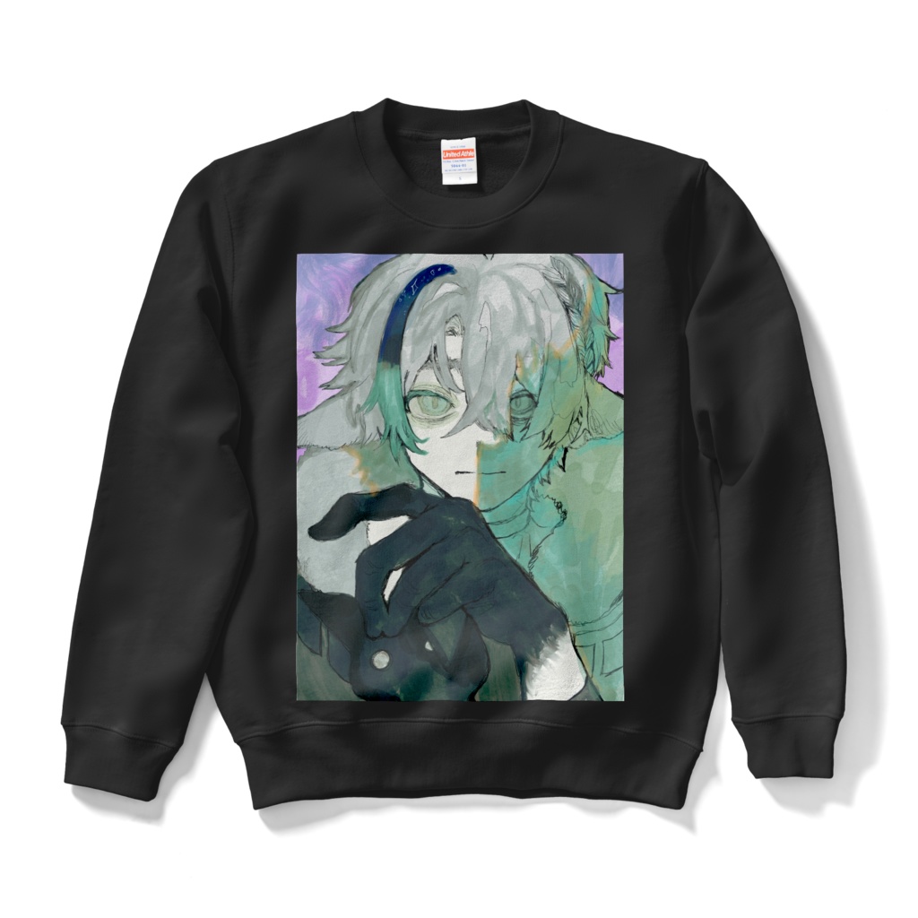 薄明の空の下 スウェット黒