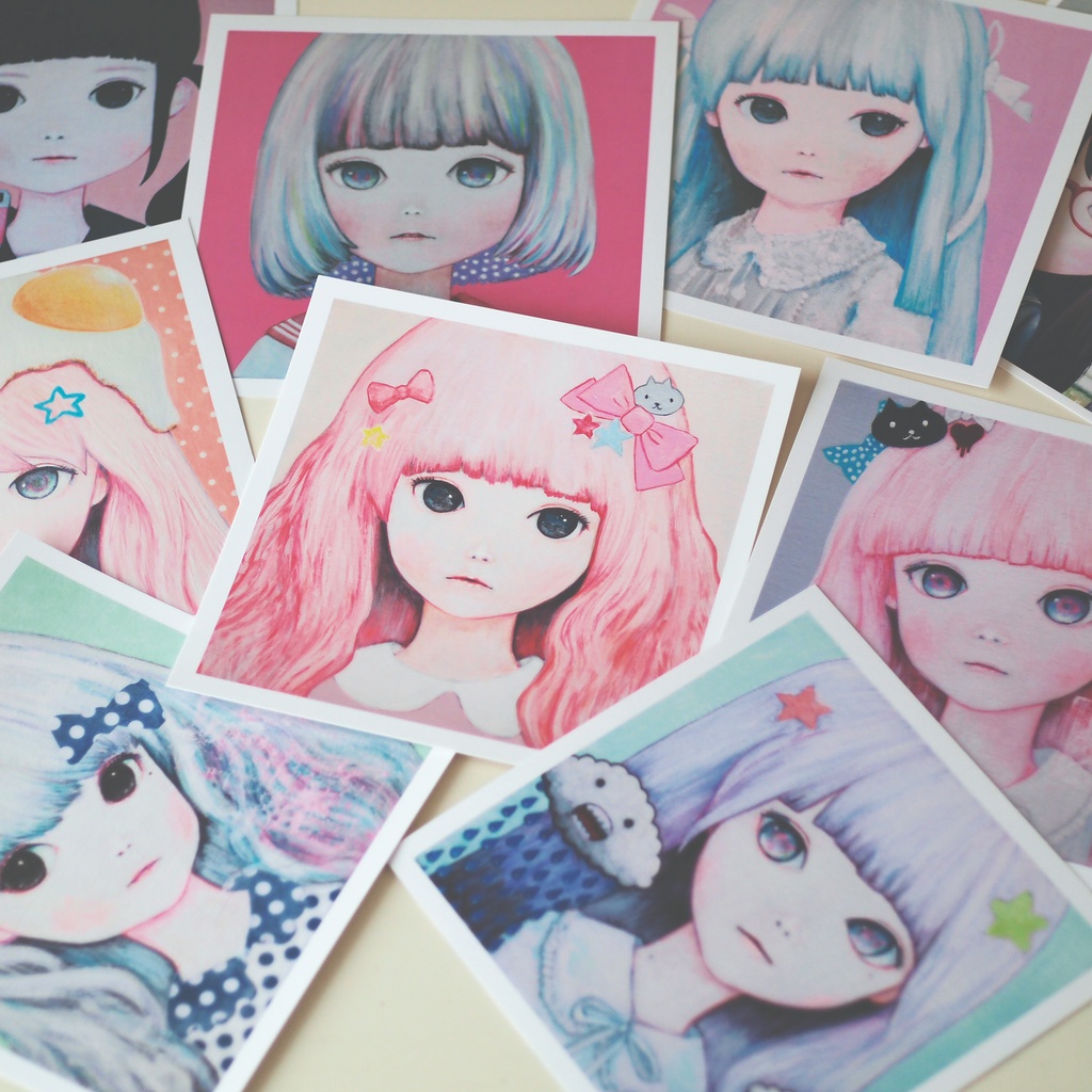 四角いポストカード 4枚セット A