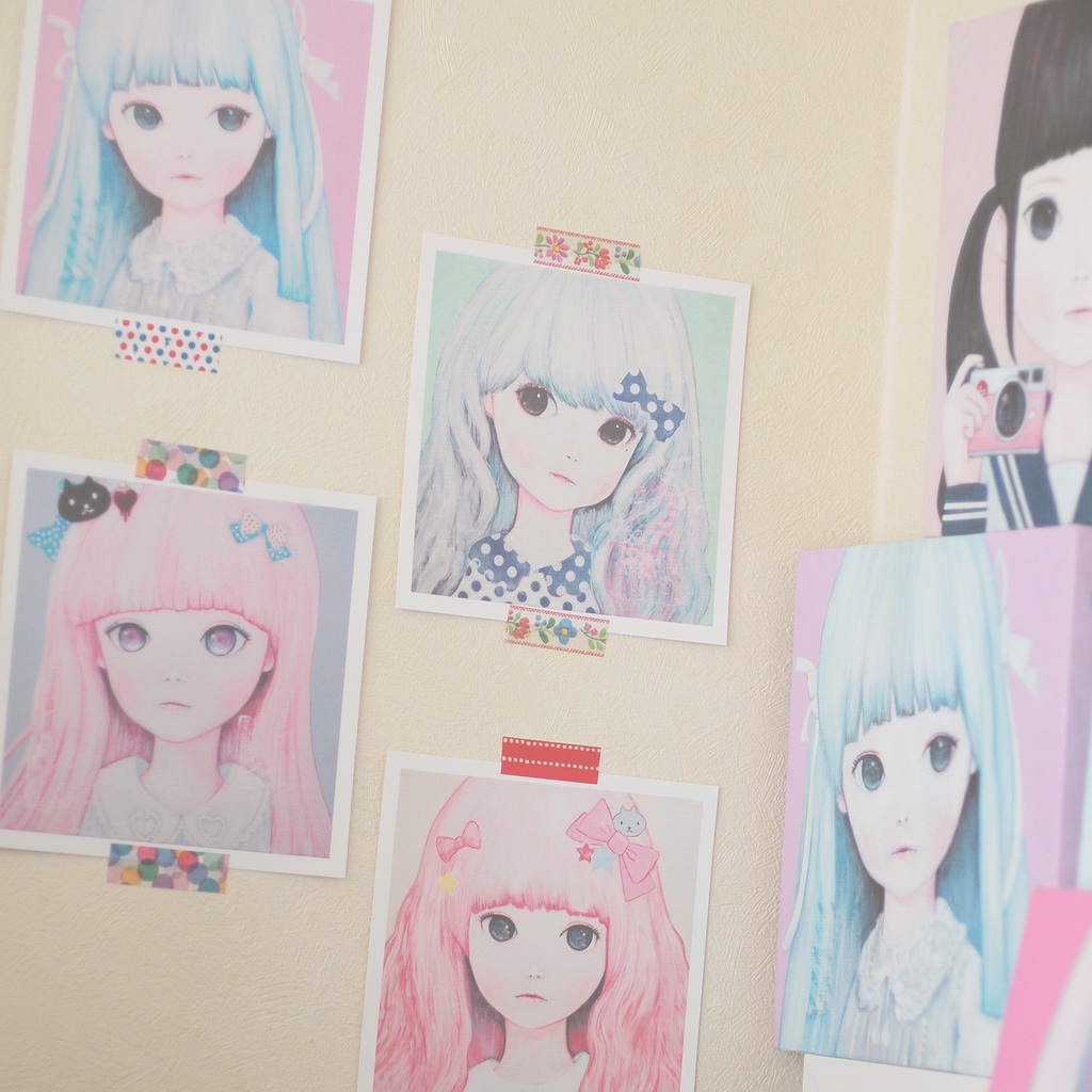 四角いポストカード 4枚セット A