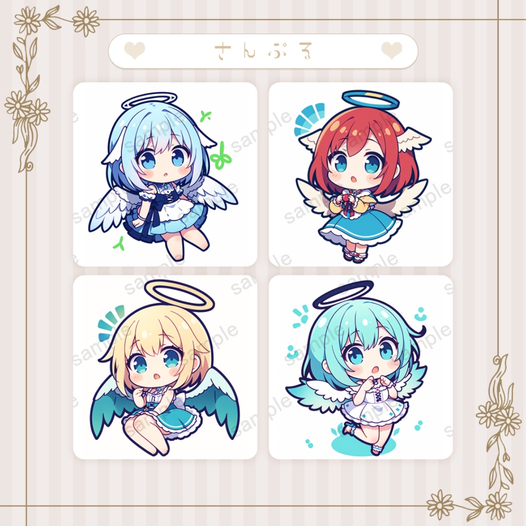 【天使】ミニキャラ・デフォルメ素材集 30体セット【商用OK】