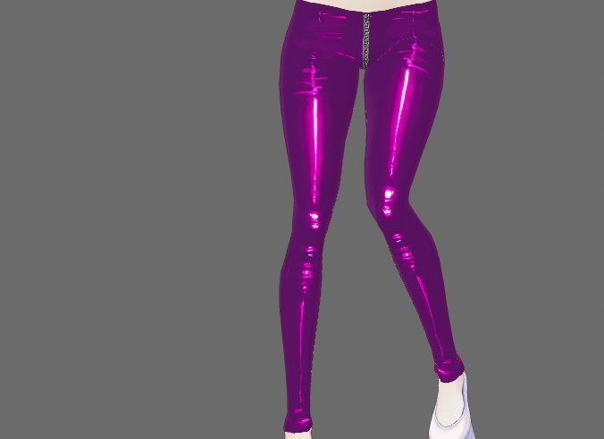 Fetish Latex Leggings with Zipper for VRoid Stable and Beta