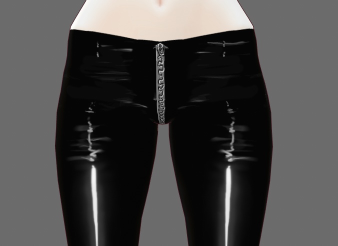 Fetish Latex Leggings with Zipper for VRoid Stable and Beta