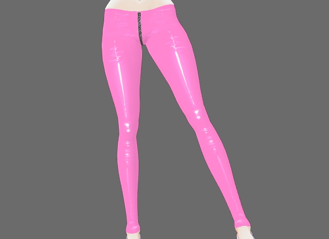Fetish Latex Leggings with Zipper for VRoid Stable and Beta