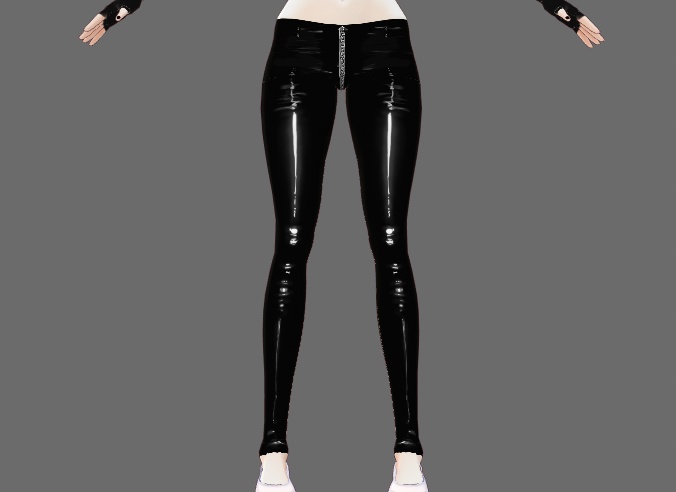 Fetish Latex Leggings with Zipper for VRoid Stable and Beta