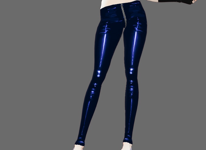 Fetish Latex Leggings with Zipper for VRoid Stable and Beta
