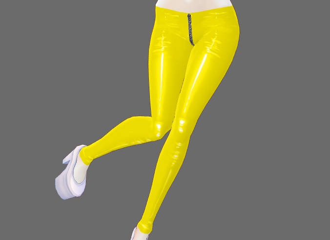 Fetish Latex Leggings with Zipper for VRoid Stable and Beta