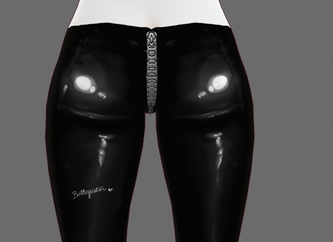 Fetish Latex Leggings with Zipper for VRoid Stable and Beta