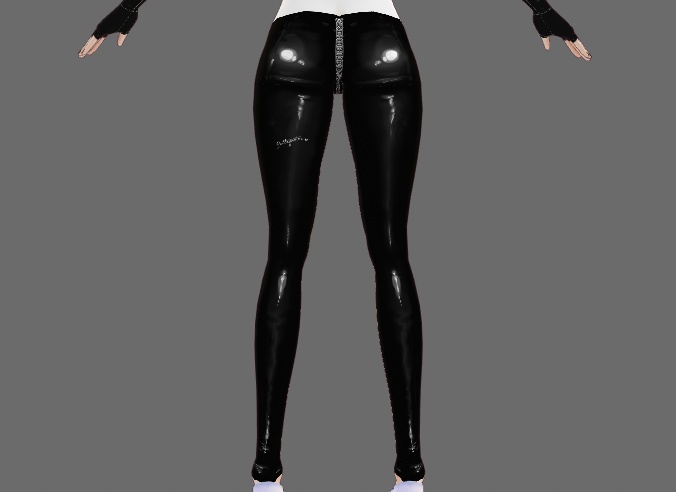 Fetish Latex Leggings with Zipper for VRoid Stable and Beta